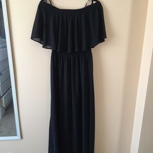 Large | Black Full Length Dress | MuMu